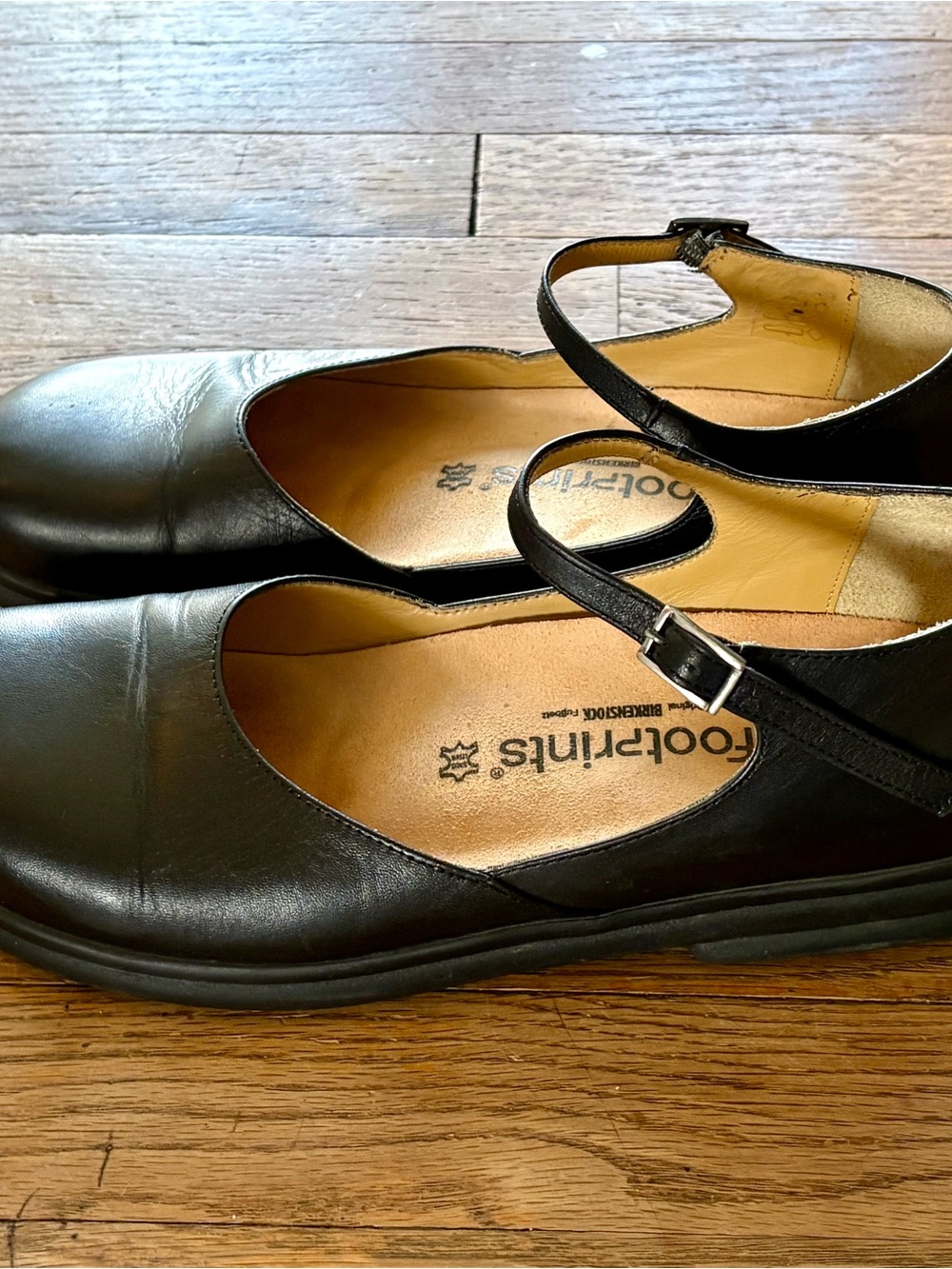 Footprints by Birkenstock Black Leather Mary Janes - Size EU 40